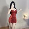 Sexy Lingerie, Suspender Hip Skirt, Passionate Perspective Perspective Dress with Chest Pad, Summer Nightdress