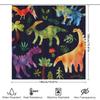 Vibrant Dinosaur Shower Curtain Waterproof Fabric Design For Bathroom Decorations 71X72 Inches