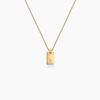 Minimalist Initial Square Pendant Titanium Steel Necklace for Women