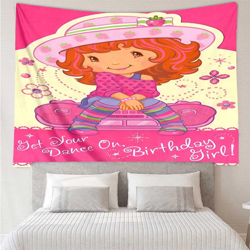 Straw-berry Quick-Dry Tapestry Hanging for Bedroom,Livingroom, Playroom,Decor Art Room Wall Tapestry Holiday and Birthday Gifts