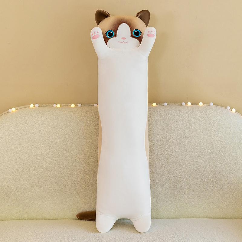 50-130cm Kawaii Soft Stuffed Toy Giant Size Long Cat Plush Pillow Plushies Squishy Sofa Cushion Decor Birthday Gifts for Boys