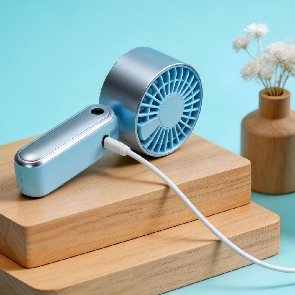 Quiet Operation Handheld Mini Fan Foldable Neck Hanging Small Fan Personal Cooling Fan  Office