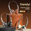 Retro Fashion Maillard Metal Bluetooth Headset 5.4 Headset Long Battery Life