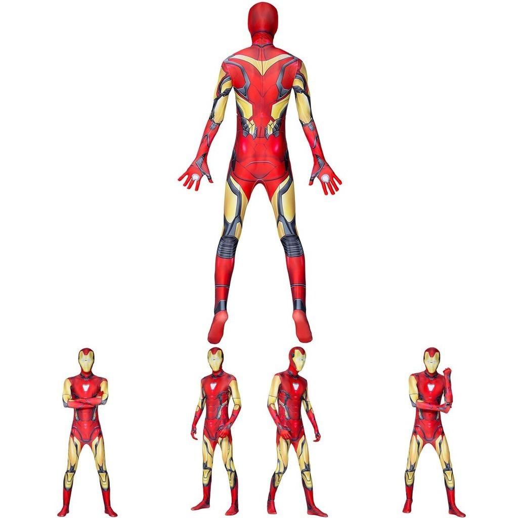 Authentic Avengers Endgame Iron Man Mark 85 Cosplay Costume Zentai Suit For Adults And Kids