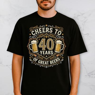40. Geburtstag T-Shirt Prost auf 40 Jahre großartiges Bier Lustiges Bierliebhaber T-Shirt