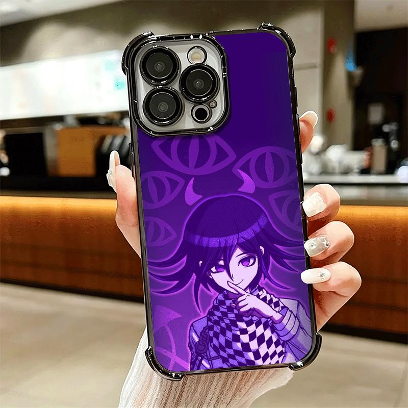 Anime D-Danganronpa Soft Phone Case For iPhone 15 16 17 Air 14 Pro Max 16E Plus 13 12 Mini Plating Anti-Fall Fundas