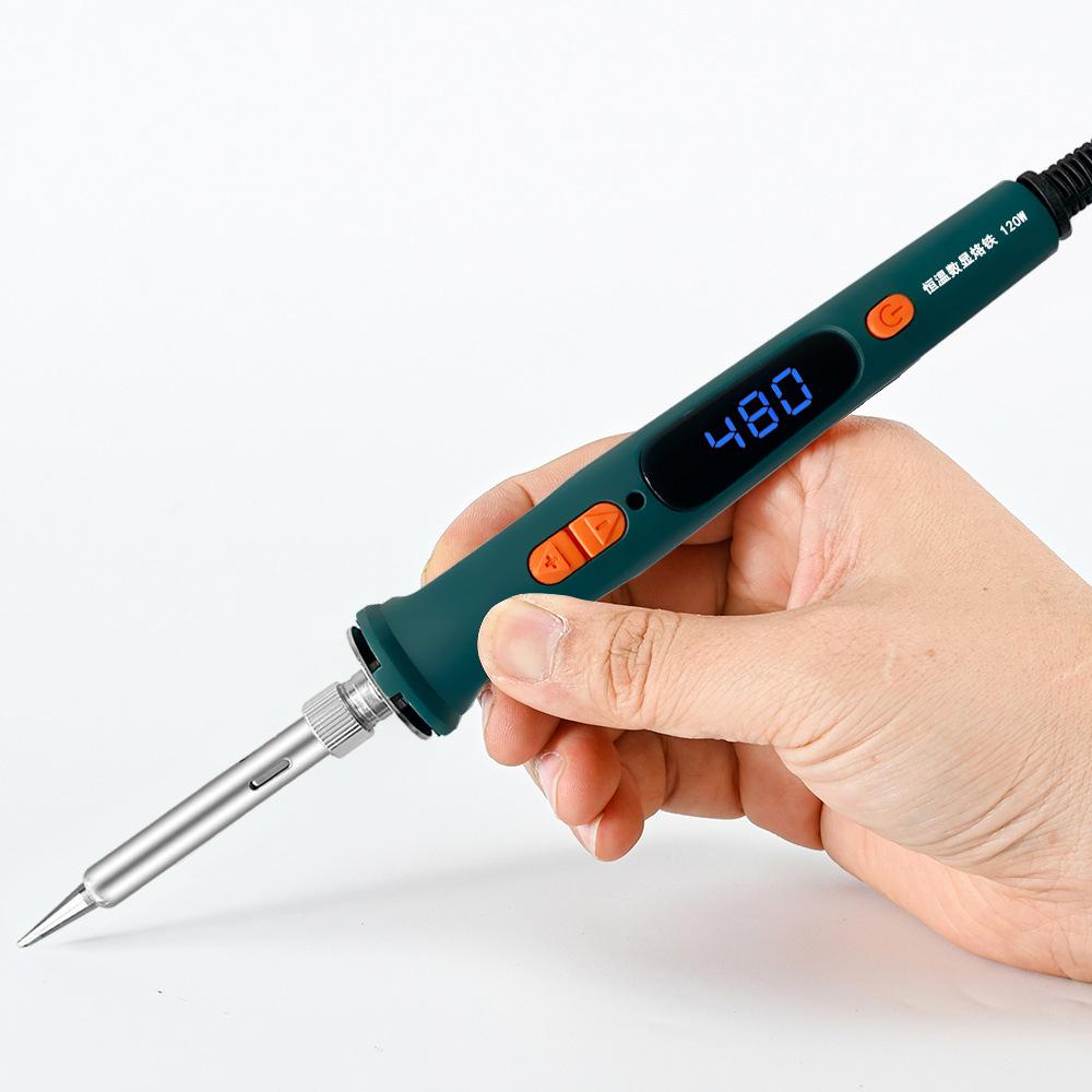 

120W Adjustable Temperature Electric Solder Iron Rework Station Mini Handle Heat Pencil Welding Repair Tools 200-600℃