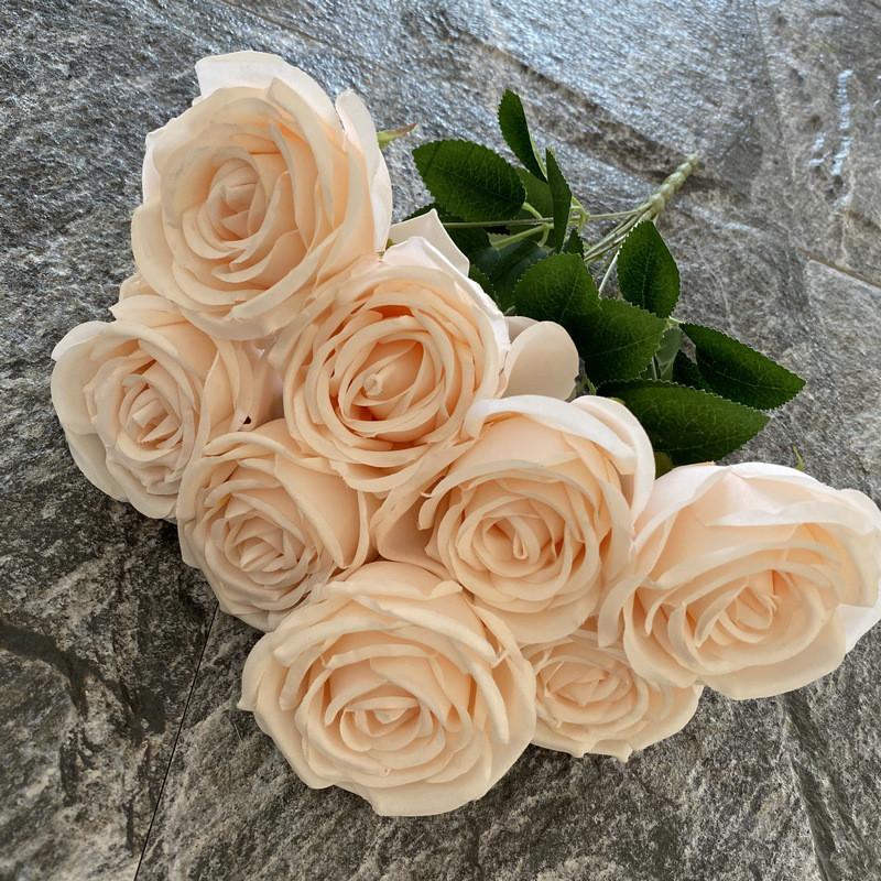 Head Artificial 9 Silk Flower For Wedding Photography Home Decorations Gift