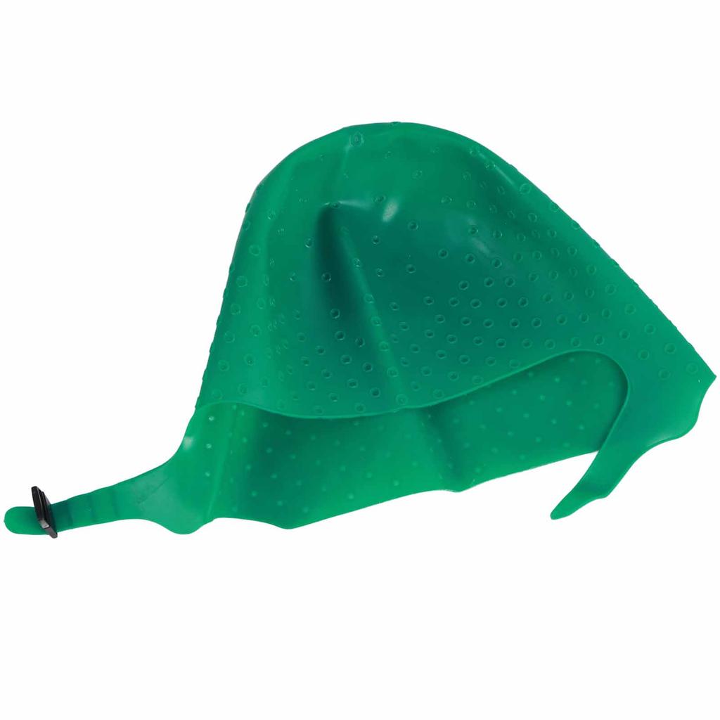 Hair Coloring Highlighting Hat Silicone Reusable DIY Hair Dyeing Hat Tool for Beauty Salon Green