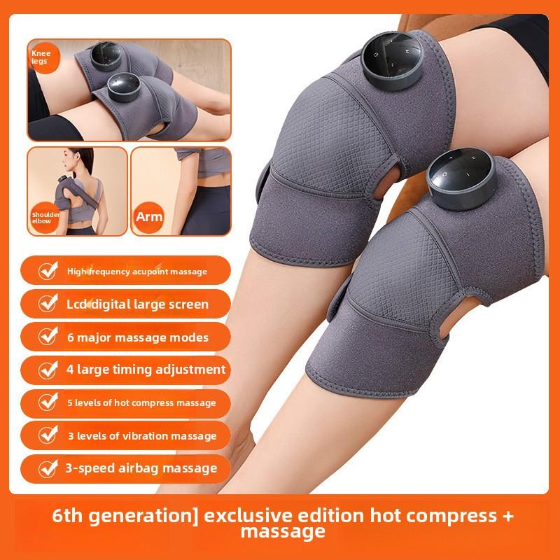 Cross-Border Rechargeable Wireless Knee Massager Multifunctional Electric Shoulder Neck Pad Smart Warm Heating-Single