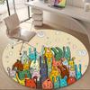 1PC Bunny Party Office Round Area Rug, Indoor Mat Suitable ForOffice, Under Office Chairs Bedroom Living Room Home Decor, Room Deco, D126