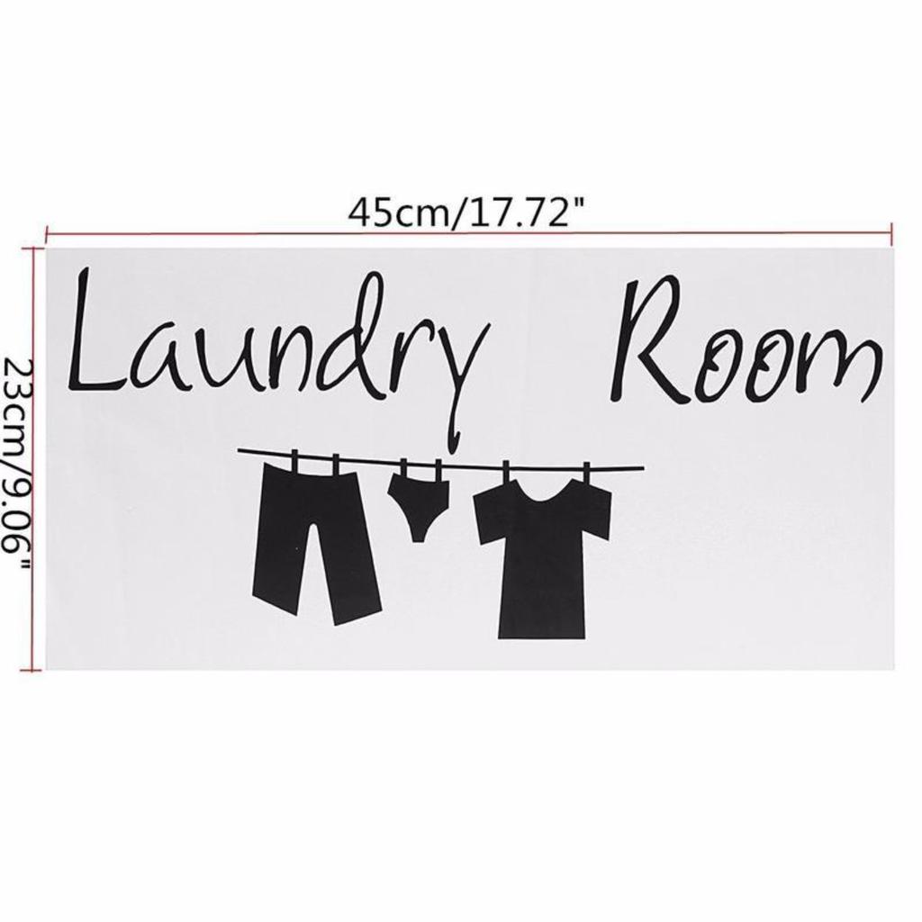 Removable Vinyl Decal Art Mural Laundry Room Quote Cloth Art Wall Sticker Decor