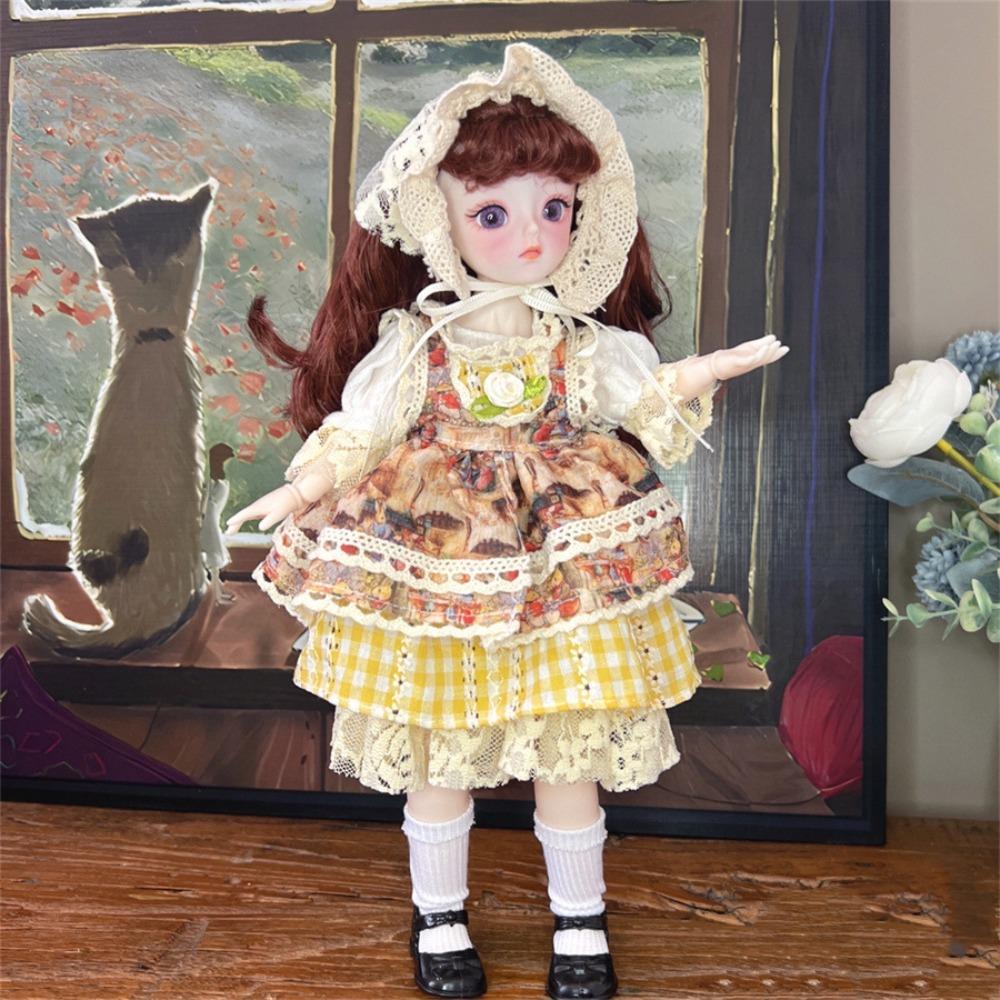 1 Set Attractive Eyes Dress Up BJD Dolls Long Hair Makeup Ball Joint Doll  Babies