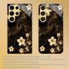 Golden Flower Electroplated Glass Phone Case Suitable for Samsung Galaxy S26 S25 S24 S23 S22 S20 FE/Ultra/Plus5G Anti Drop