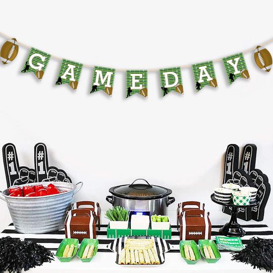 Banner Flag Vibrant Colors Rugby Theme Design Create Atmosphere Easy Hanging Party Decoration Banner