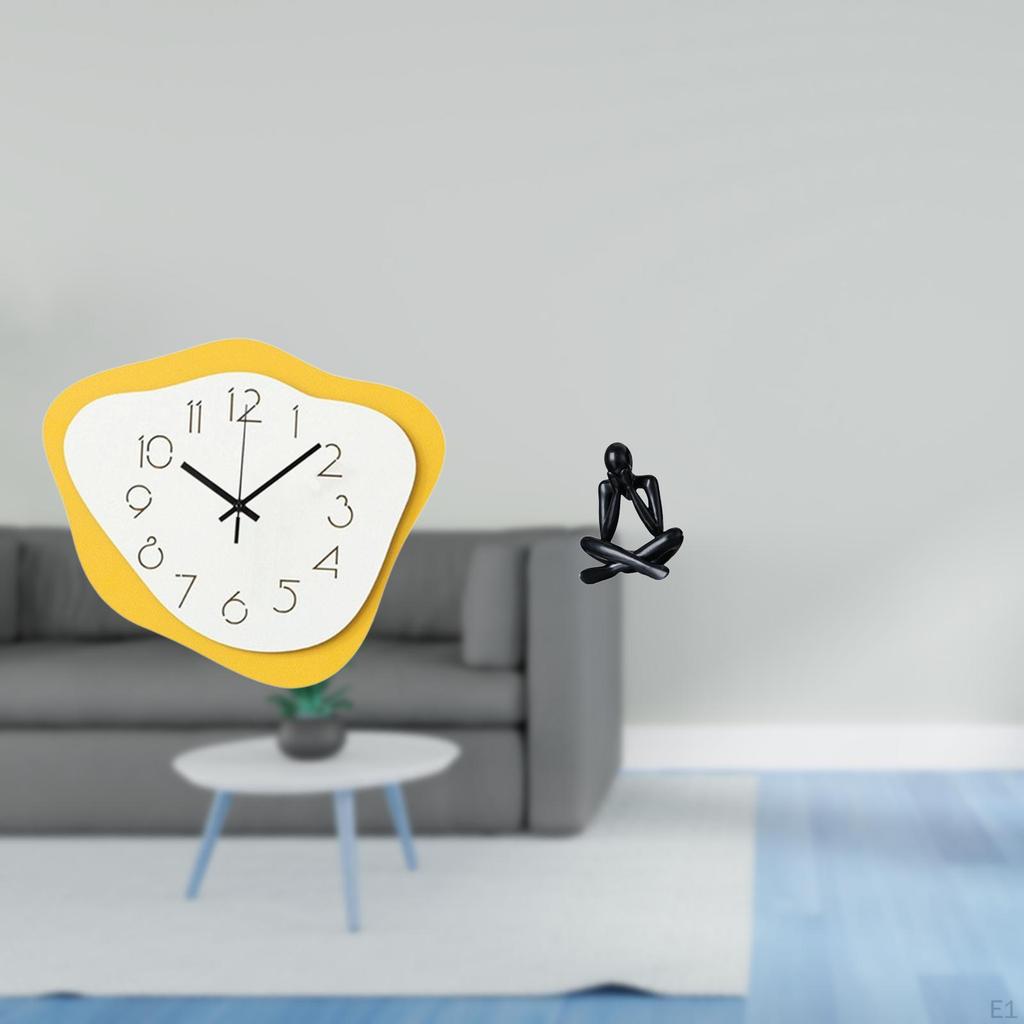 Acrylic Abstract Wall Clock Sculpture Hanging Modern Office Ornament Timepiece Silent Holiday