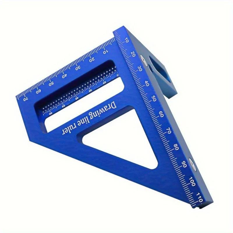 1Set Multi Angle Hole Ruler Multi-function Carpenter Square Woodworking Protractor Aluminum Miter Triangle Ruler Layout Tools