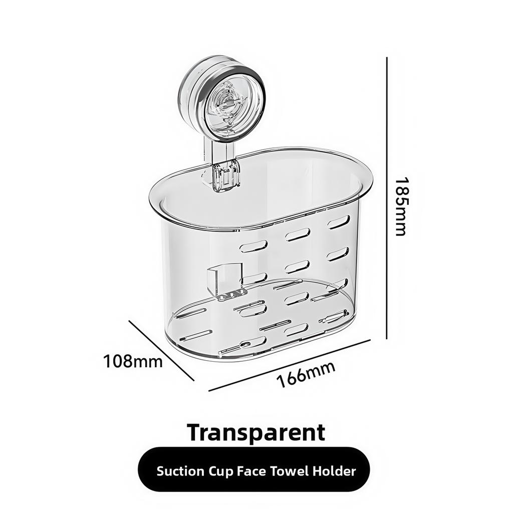 Wall Mount Suction Cup Wall Mount Corner Storage Shelves Shampoo Holder Cosmetic Rack Shower Drain Basket Bathroom Organizer