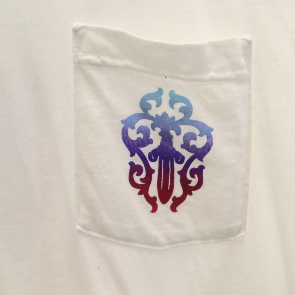CHROME HEARTS Made in USA Back logo Short sleeve T-shirt XL white Men's Used