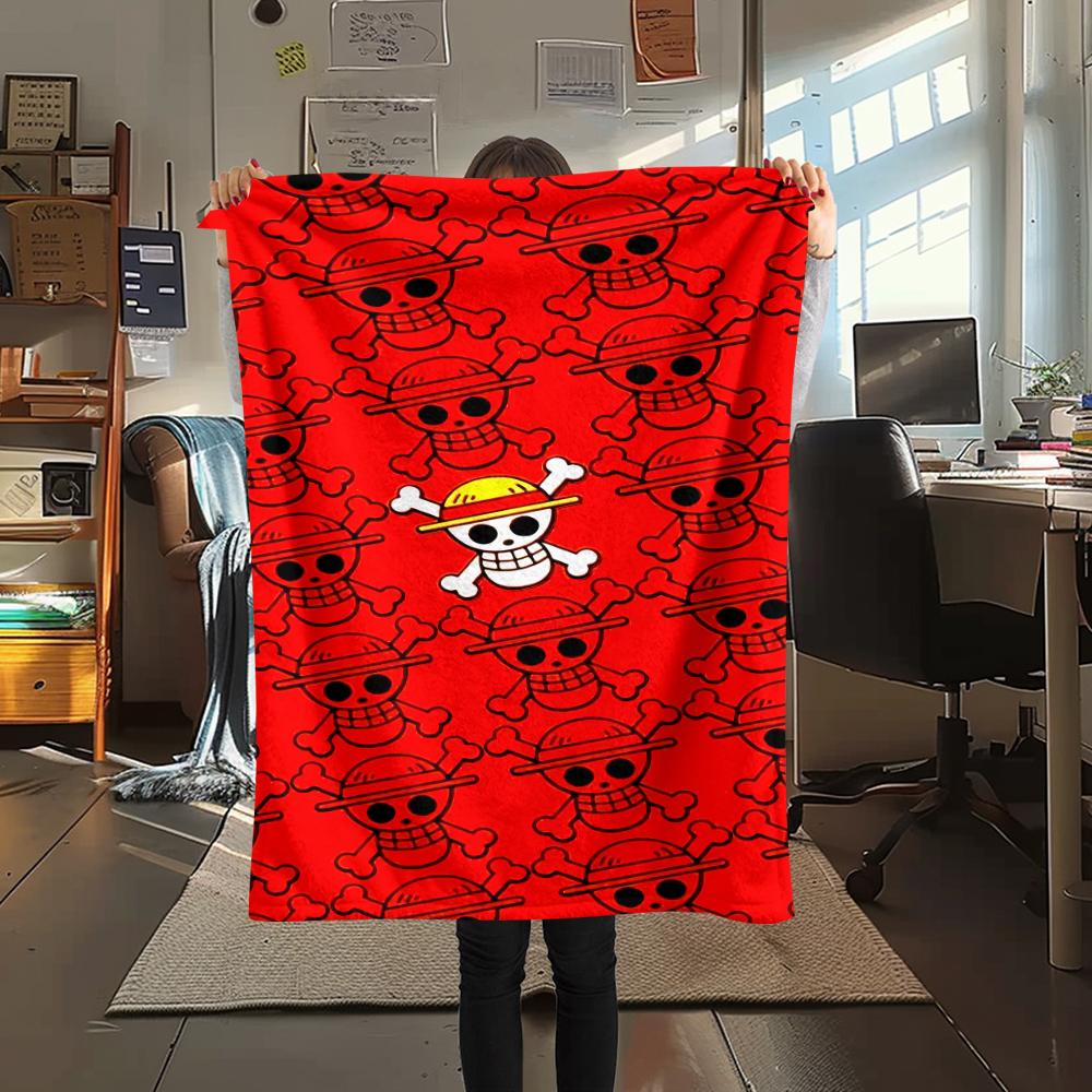 One Piece character Print Flannel Blanket,High quality Comfortable for All Seasons,Home Decor,Warmth and Comfort,Perfect for Christmas Gifts