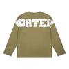Mens Streetwear Long Sleeve Tee With Waffle Texture Print Loose Fit Cotton T-Shirt Fall Casual Wear