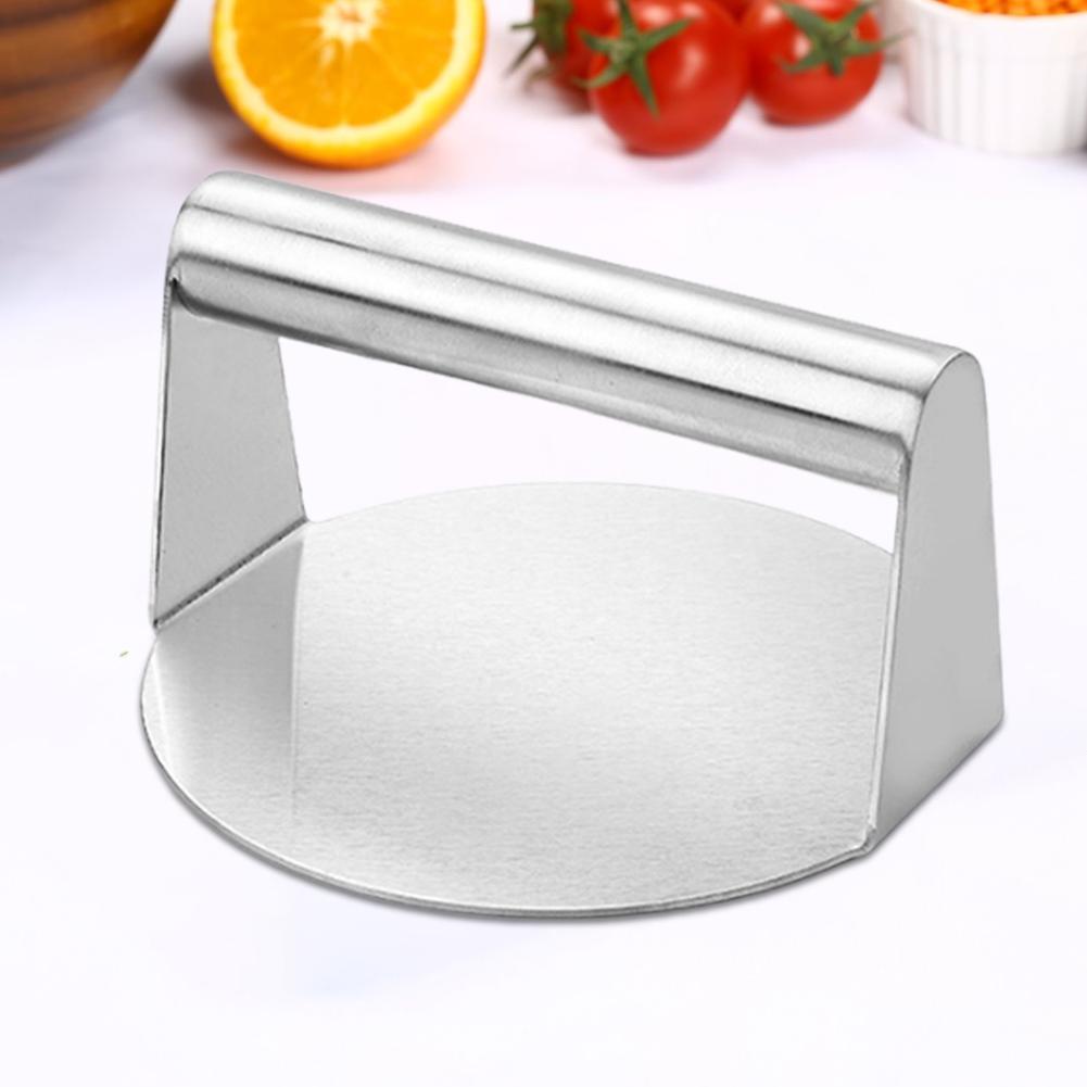 Presă de burger din oțel inoxidabil antiaderentă de înaltă calitate pentru gătirea perfectă a burgerilor și a cărnii