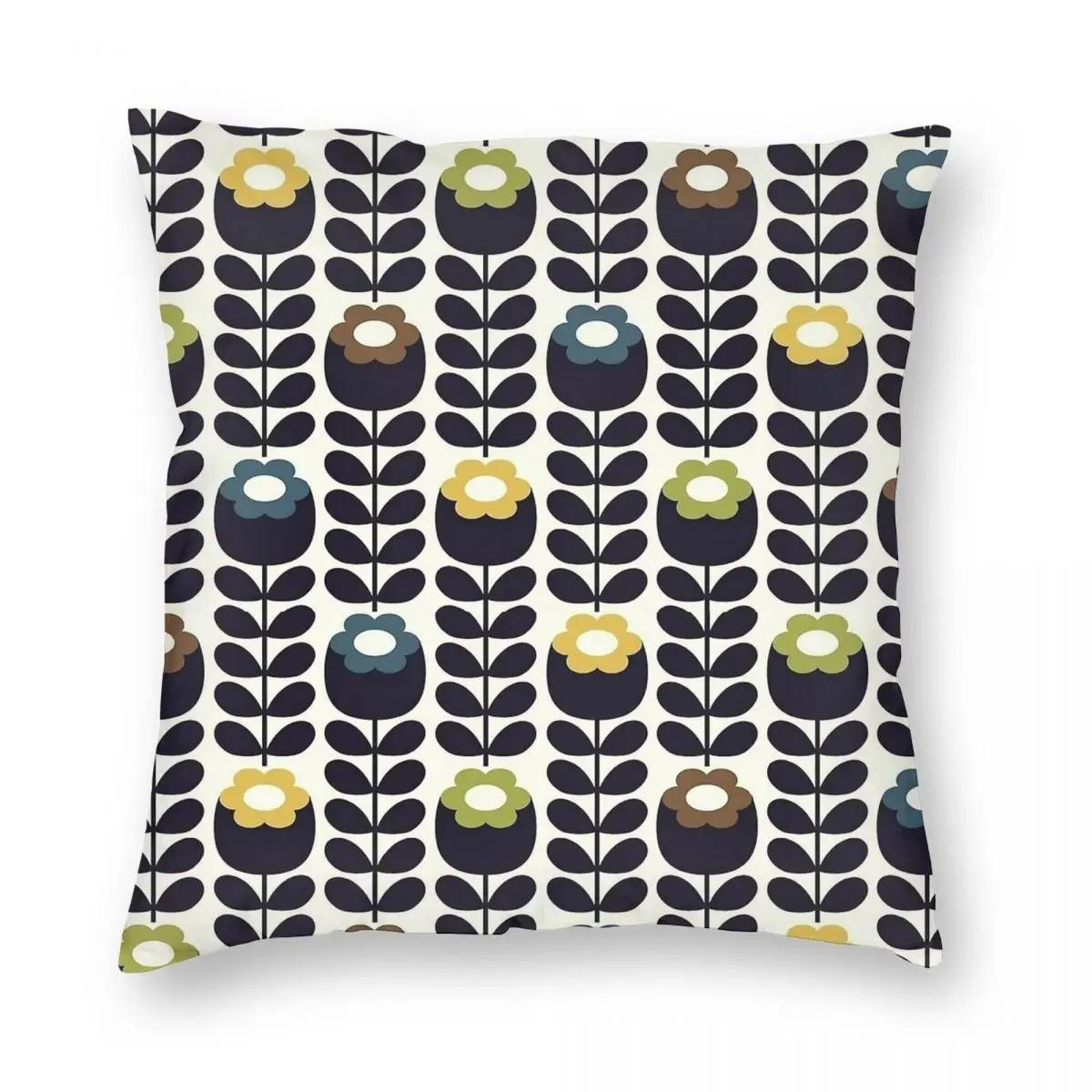 

Orla Kiely Цветы Винтажная Наволочка Двусторонняя Печать Полиэстер Наволочка для Подушки Подарок Наволочка Домашняя Квадратная 60x60cm бежевый