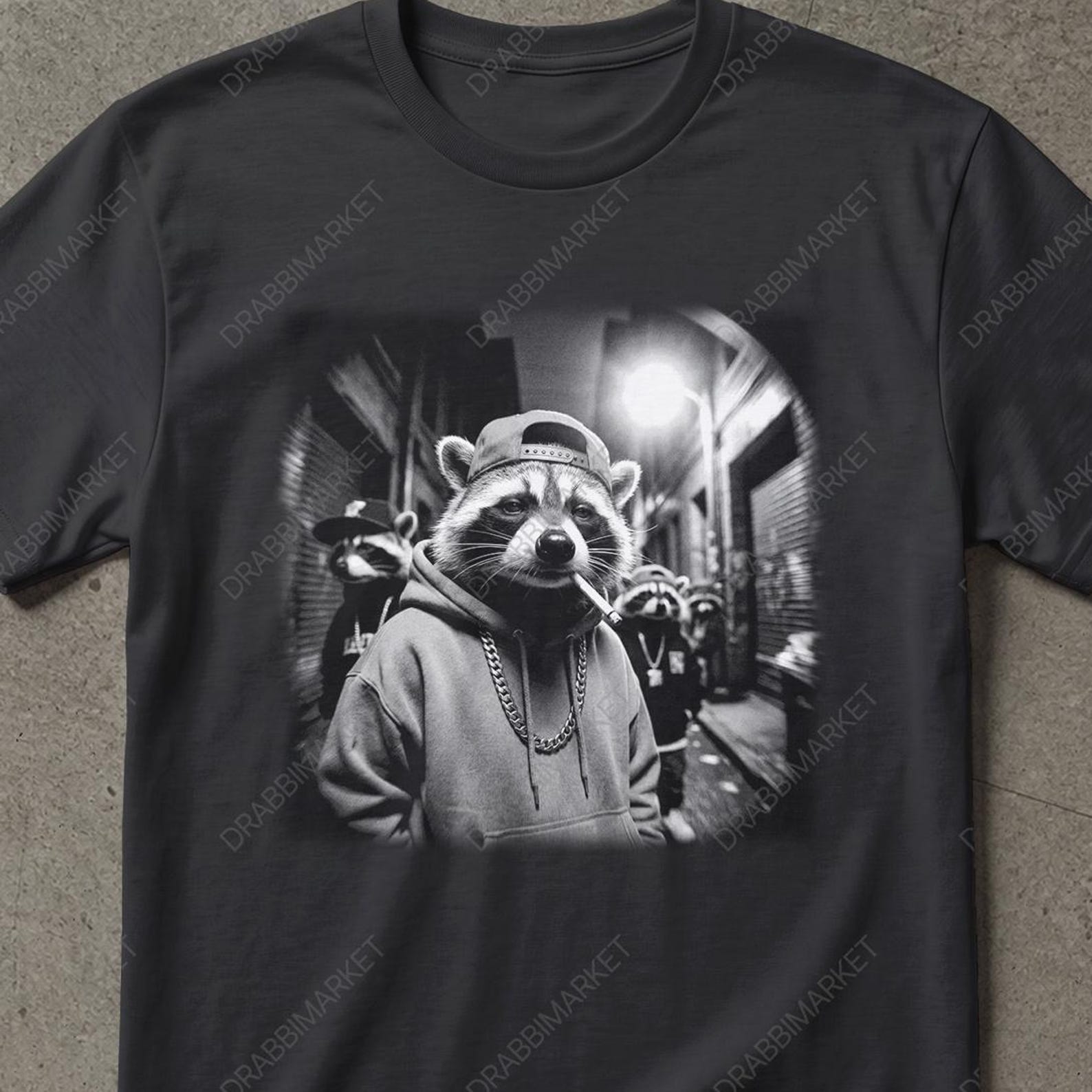 Funny Gangster Raccoons Shirt, Street Raccoon Funny Shirt, Funny Shirt, Raccoon Silly Shirt, Funny Racoon Meme Shirt, Funny Gangster Shirt 2XL