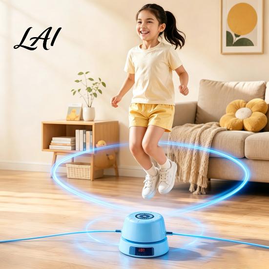 Electronic Counting Jump Rope Automatic Machine with Remote Control & LED Counter Intelligent Electric Skipping Fitness Tool for Home Office
