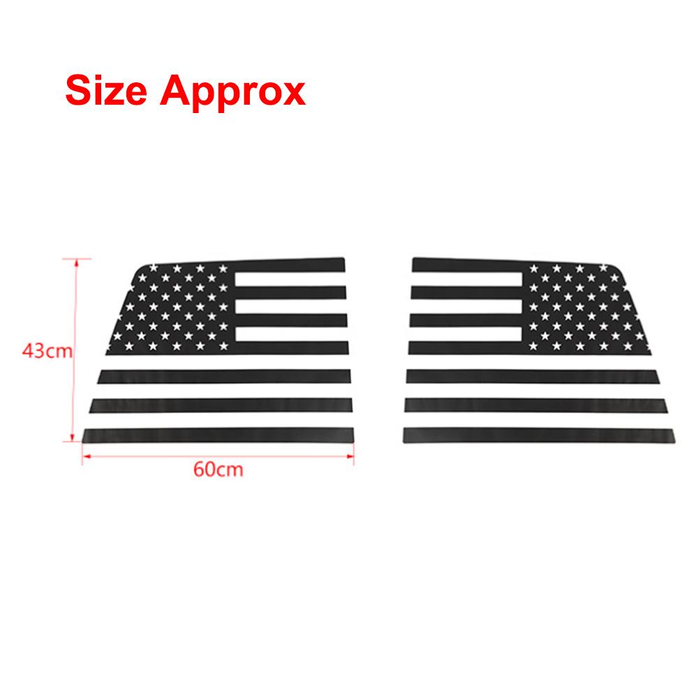 Car Rear Window Stickers Decoration PVC Decal Trim for Dodge RAM 2009-2025 Rear Windshield USA Flag Sticker Exterior Accessories