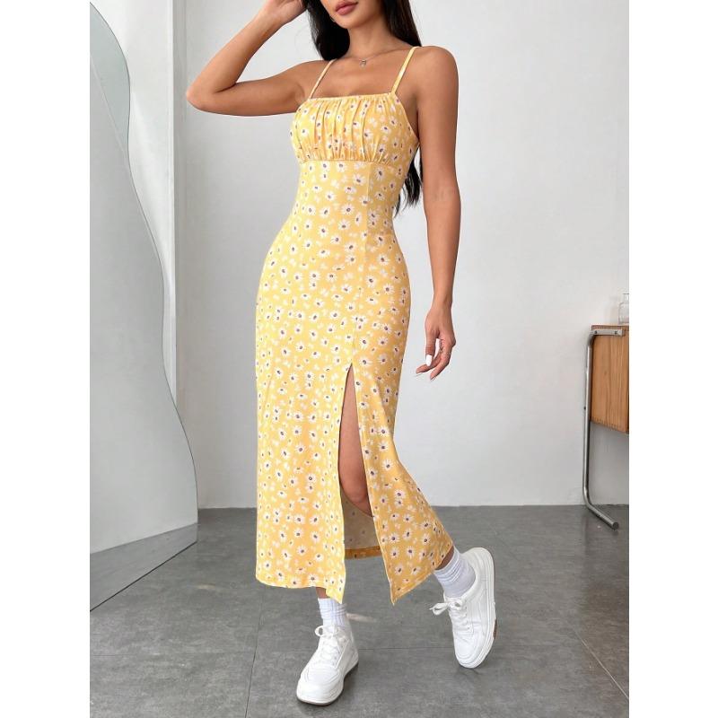 Women's Fresh and Sweet Style Dress Spring and Summer New Fashion Age-reducing Floral Mid-length Skirt