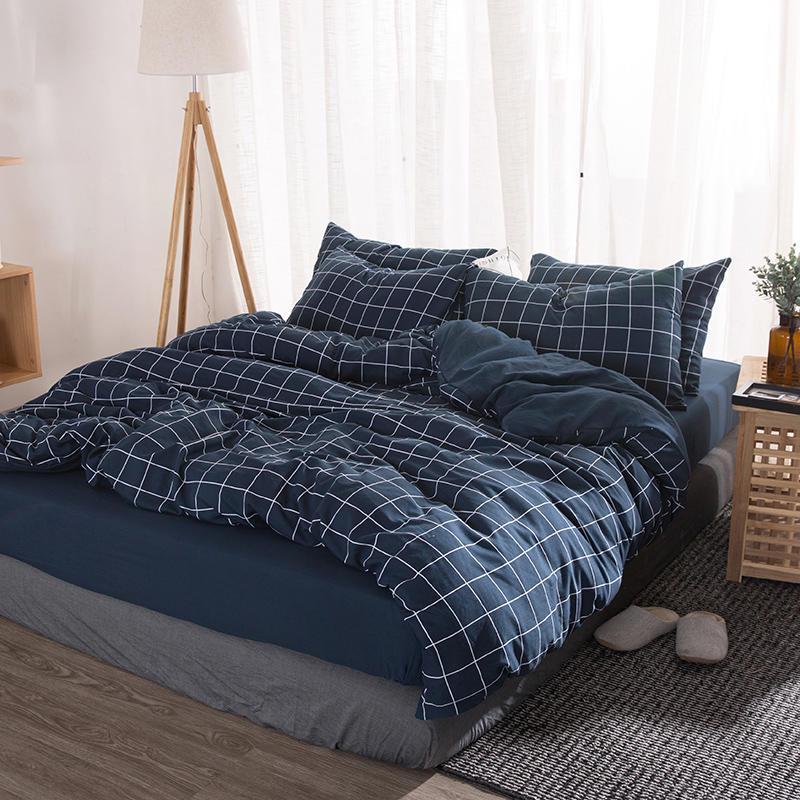 Buy Pure Cotton Stripe Bedding Sets King Queen,Duvet Cover Set Bed Set