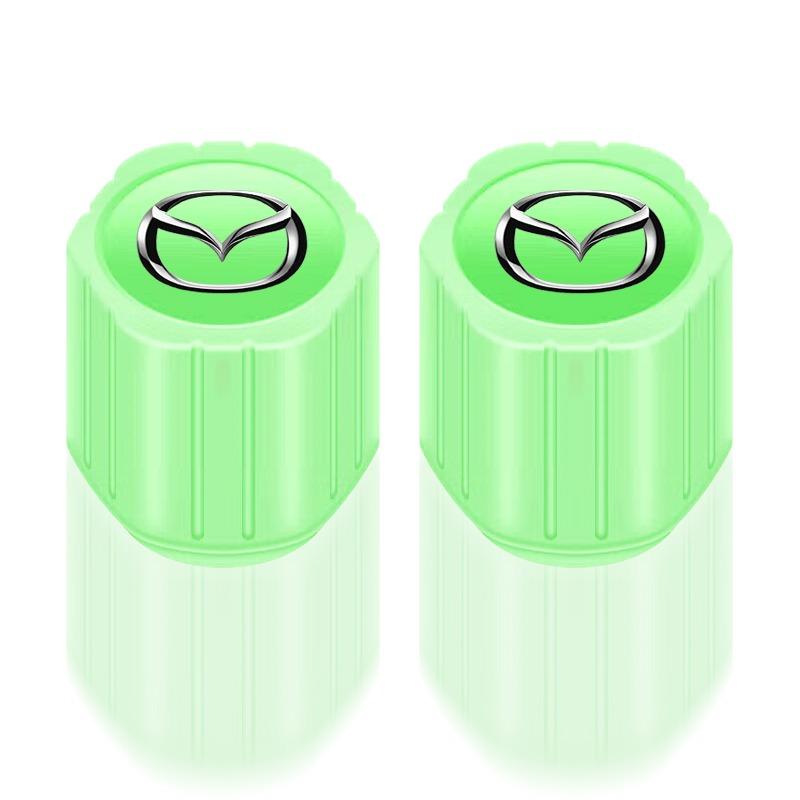 Luminous Car Tire Valve Caps Fluorescent Motorcycle Wheel Tyre For Mazda 3 6 CX5 2 CX3 CX9 MX5 Axela Demio MS CX5 2 Axela Demio Atenza MS GJI GH BK MP