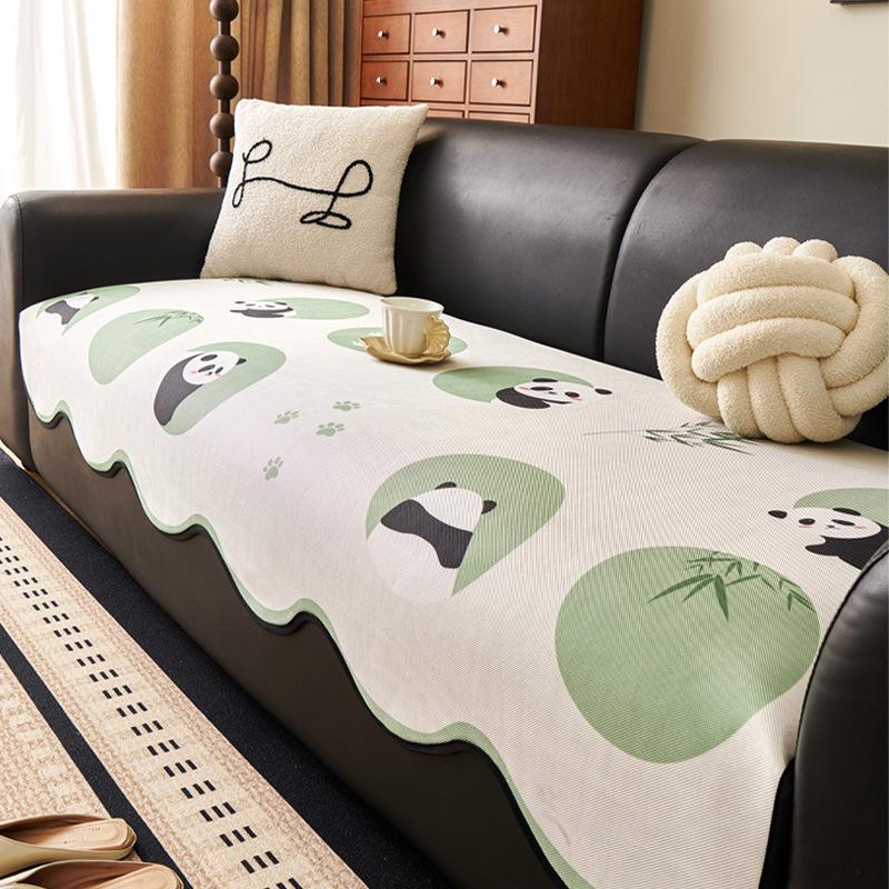 

Summer cartoon black cat ice silk sofa cushion, summer 2025 new straight non-slip seat cushion, cool sofa mat 90*70cm