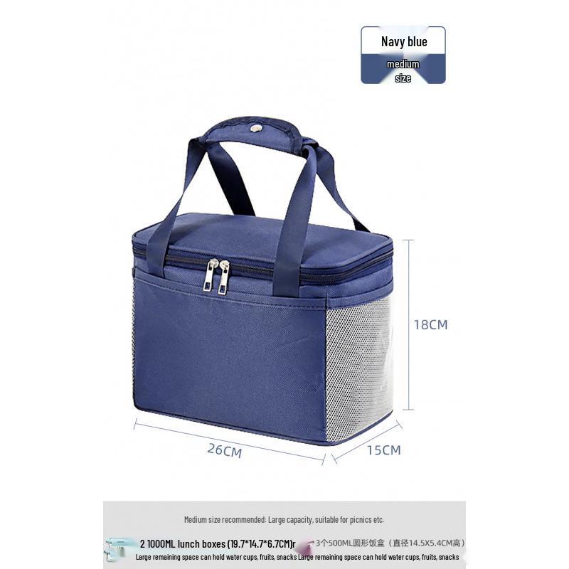 Insulated Food Delivery Bag with Ice Pack for Camping, Home, or Car Cooling