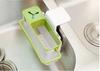Stylish Green With White Suction Cup Base Kitchen Brush Sponge Holder For Easy Draining