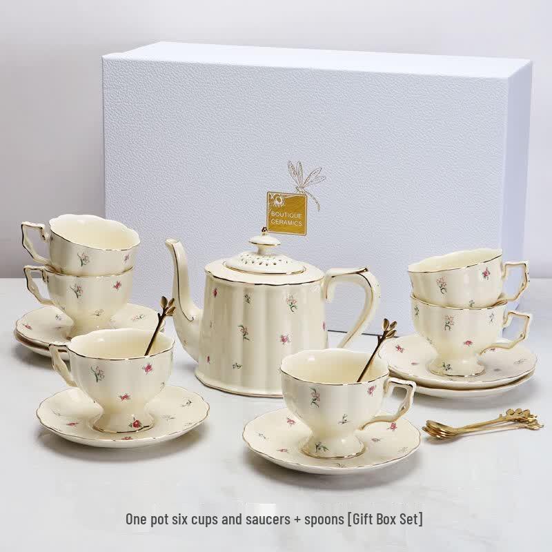 French Retro Ceramic Coffee & Afternoon Tea Set