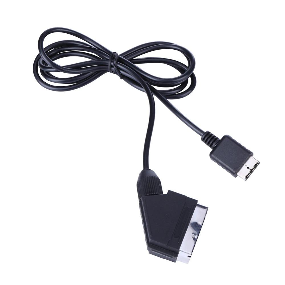 1.8M RGB Scart Cable for PS1 PS2 PS3 TV AV Lead Replacement Connection Game Cord Wire for PAL/NTSC Console 1PC Cable