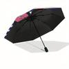 Disney Mickey,Minnie,Love Manual Opening and Closing Umbrella,8-Rib Reinforced Folding Design, Lightweight