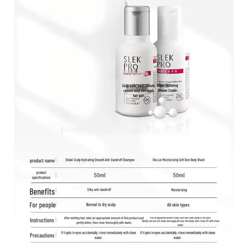 Slek PRO Scalp Care Smooth & Soft Shampoo & Body Wash Set