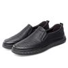 Summer Men's Casual Hollow Out Walking Shoes Breathable Driving Soft Bottom Leather Slippers Business Casual Shoes