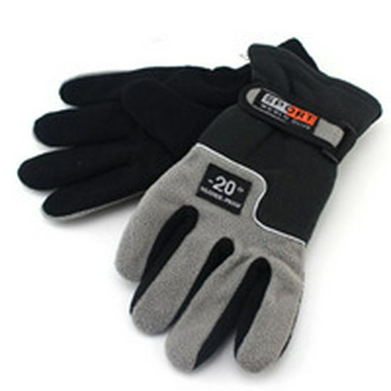 Polarfleeceové teplé rukavice na motorku a kolo s plnými prsty