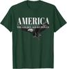 Amerika Goldenes Zeitalter Patriotisches Weißkopfseeadler Design T-Shirt