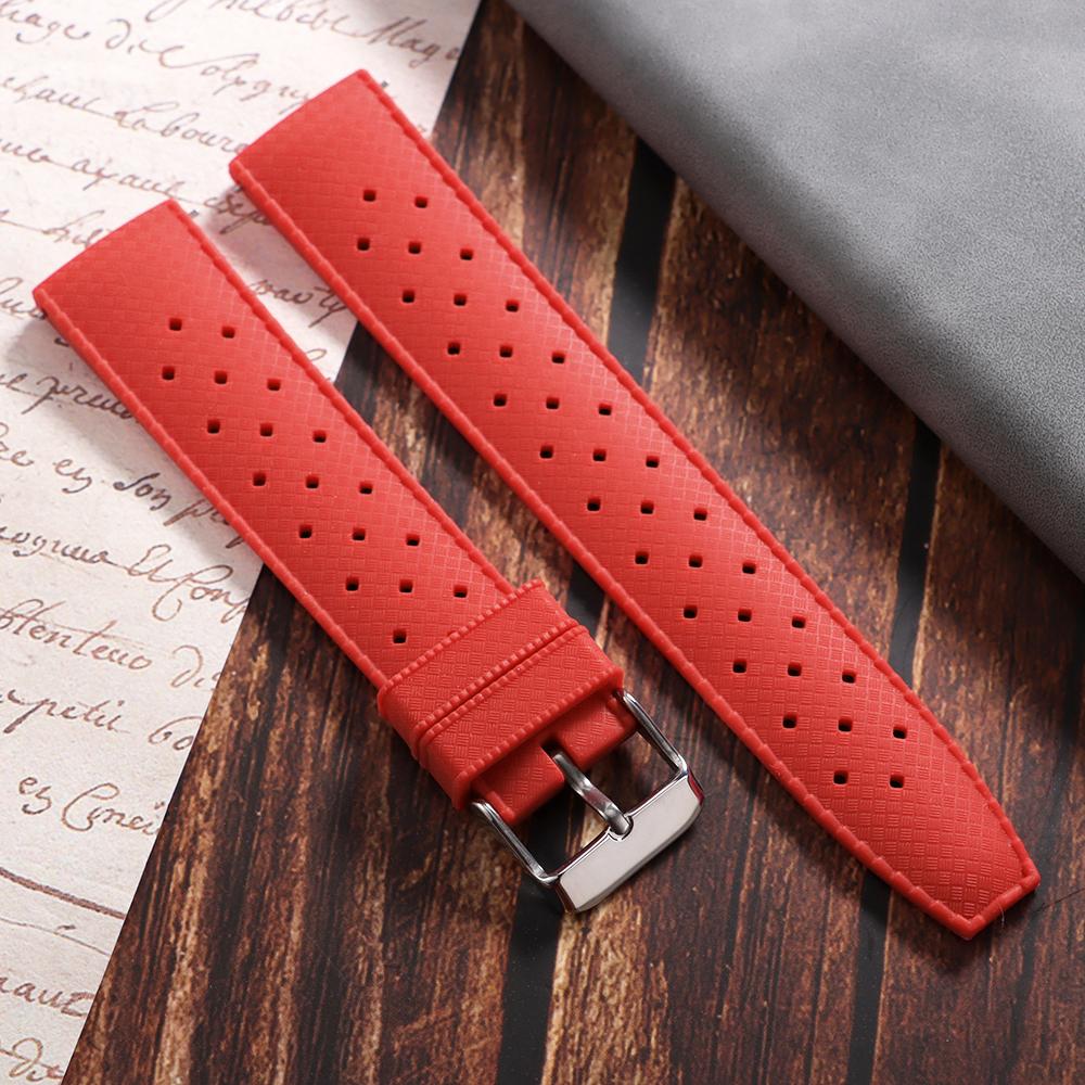 Tropical Silicone Watch Band Quick Release Strap 20mm 22mm for Oris for Seiko for Citizen Rubber Tropic Smart Replacement Straps