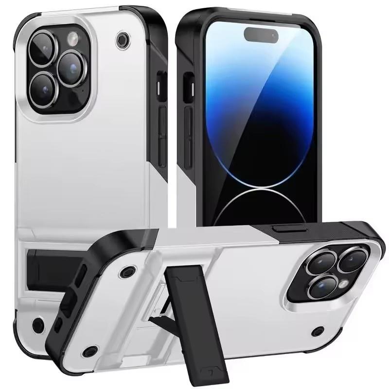 Tough Rugged Shockproof Phone Case With Invisible Stand For iPhone17 16 15 14 13 12 11 Pro XS Max X XR 7 8 Plus SE 2020 2022 Cover