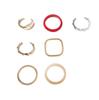 Personalized trend fashion resin CCB geometric round asymmetric opening women's seven-piece bracelet
