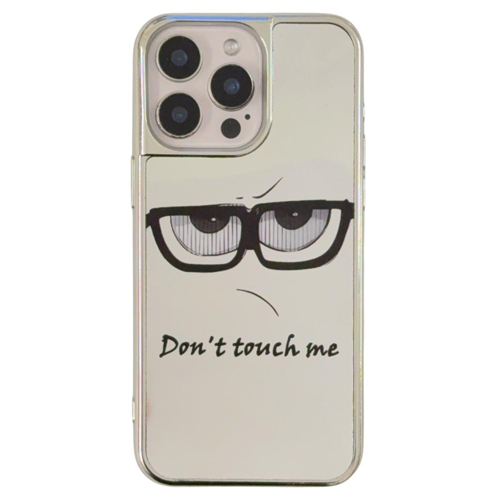

For iPhone 16 Pro Case Eyes Glass Pattern Electroplating TPU Acrylic Phone Back Cover A
