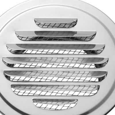 Grelha de Ventilação Externa para Parede em Aço Inoxidável Vários Tamanhos Grelhas de Ventilação para Tubos Redondos Ventilação para Casa e Escritório