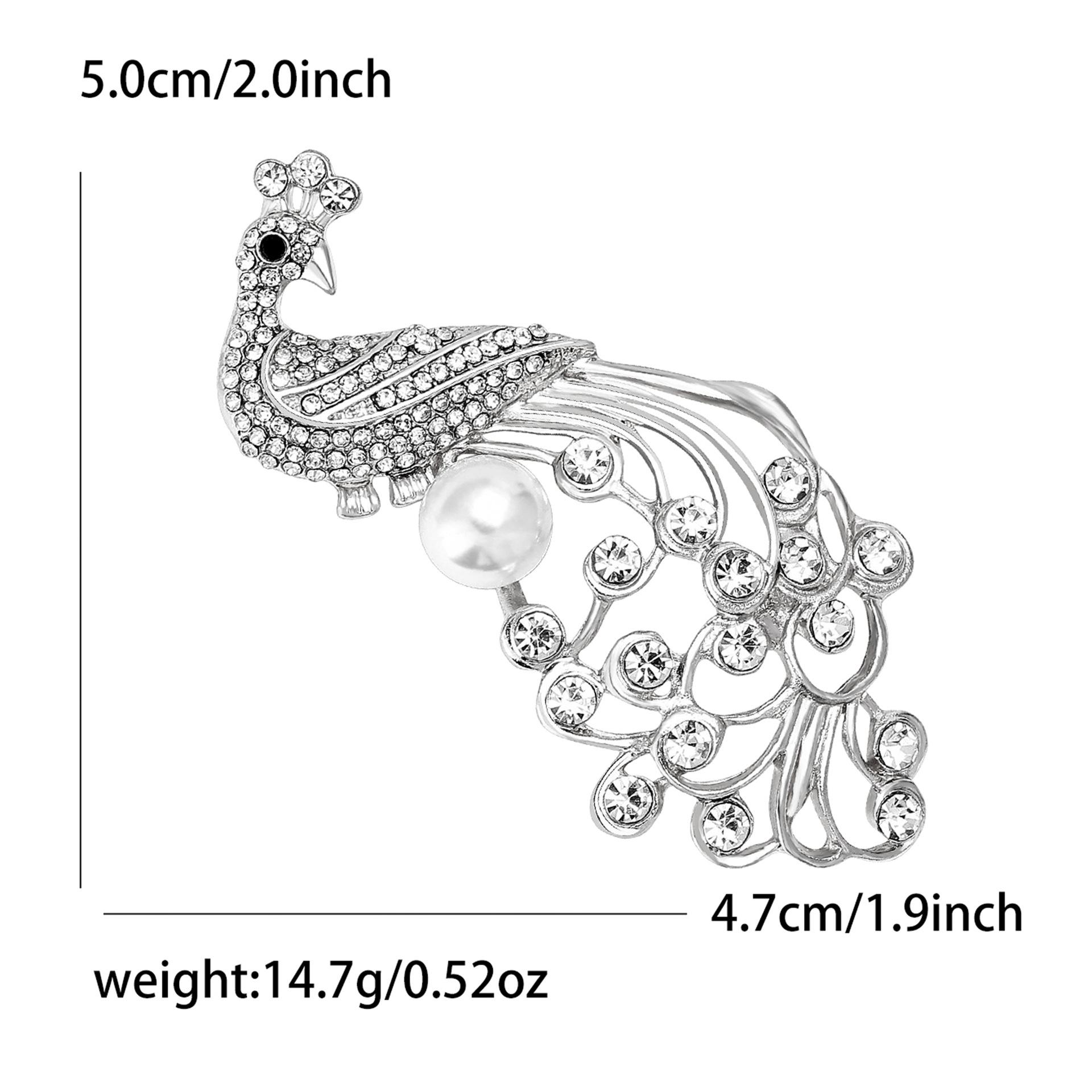 

Высококачественная модная брошь павлин из сплава со стразами, роскошная атмосферная женская брошь-корсаж, кардиган, ювелирное украшение
