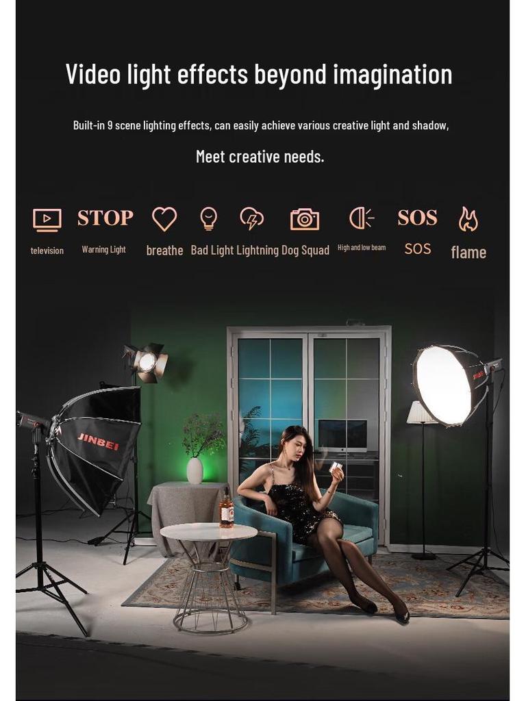 Jinbei EF220 Upgrade: JL220 220W LED Studio Light for Photography & Broadcast